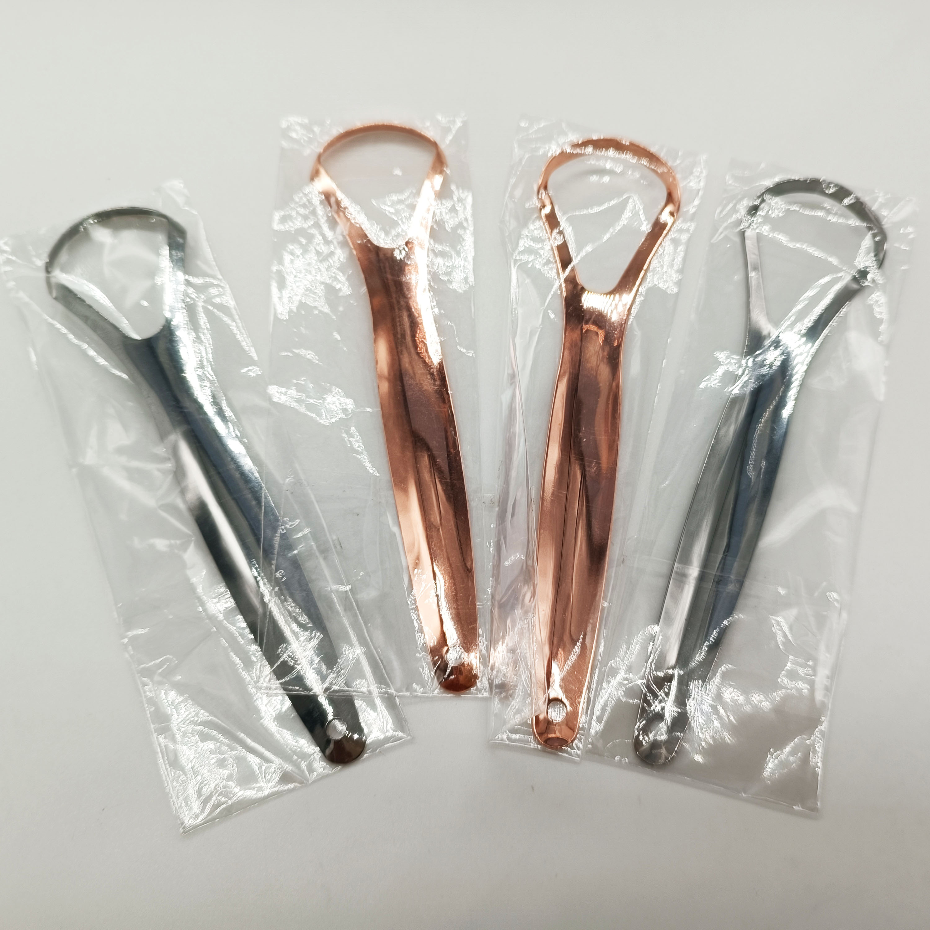 OEM metal tongue cleaner stainless copper steel copper tongue scraper